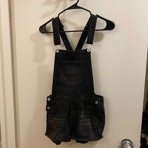 Black Denim Overalls, size S